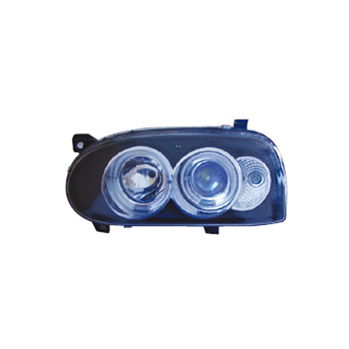 GOLF III HEAD LAMP (BLACK W/ LENS)